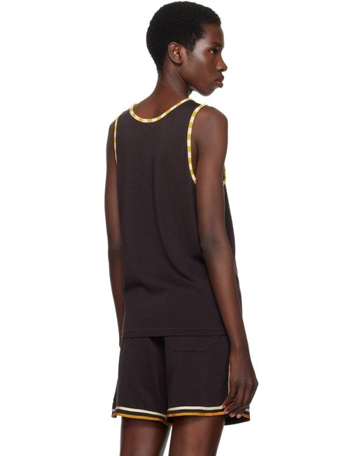 Bode Black Bobcat Singlet Tank Top