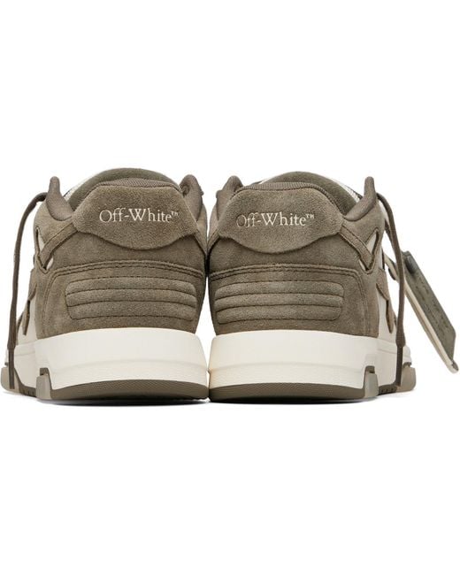 Off-White c/o Virgil Abloh Brown Khaki 'Out Of Office' Sneakers