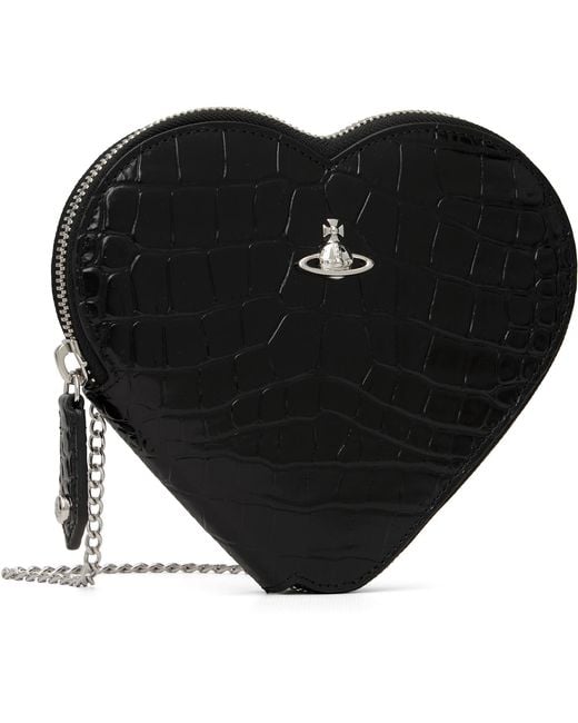 Vivienne Westwood Black Heart Crossbody Bag