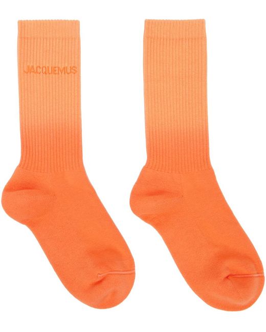 Jacquemus Orange 'les Chaussettes Moisson' Socks for men