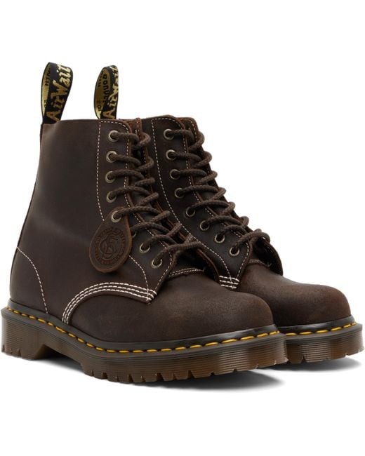 メンズ Dr. Martens ブラウン 1460 'Made Black