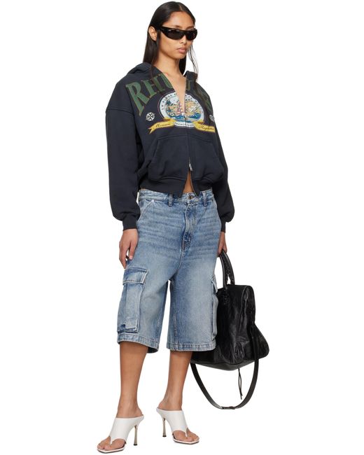 Rhude ブラック Monaco Regatta フルジップ フーディ Blue