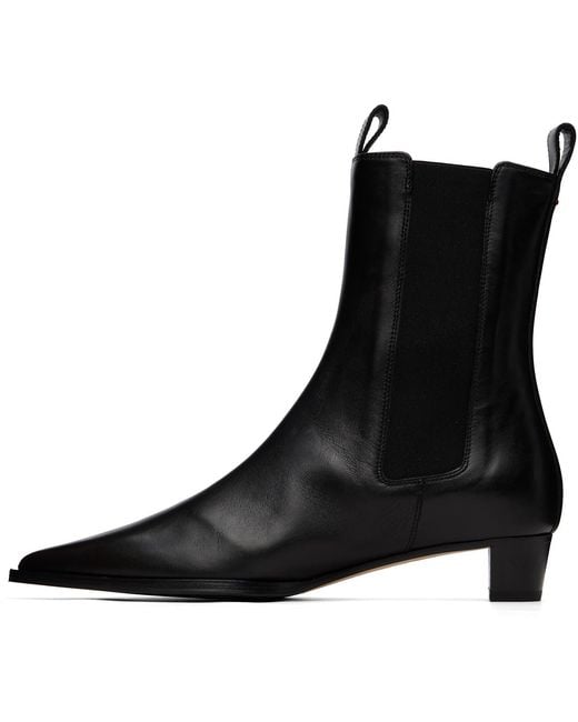 Aeyde Black Kiki Leather Chelsea Boots