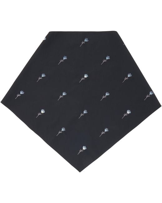 Rier Black Pop Flowers Scarf