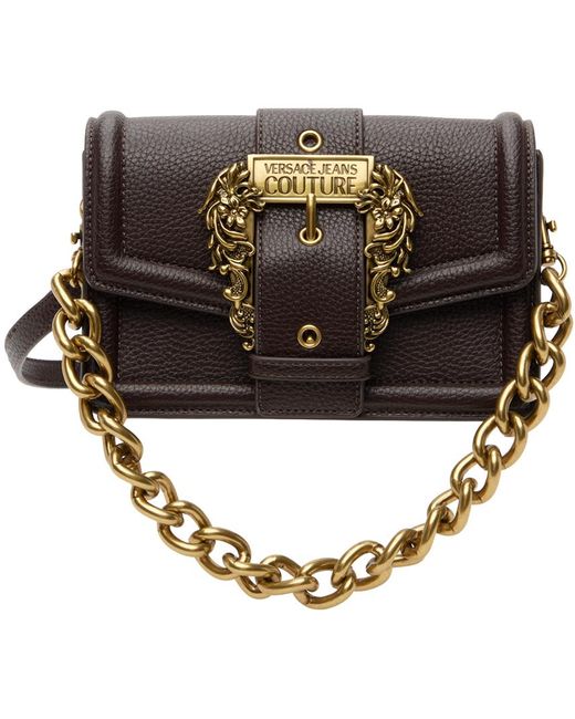 Versace Metallic Brown Curb Chain Bag