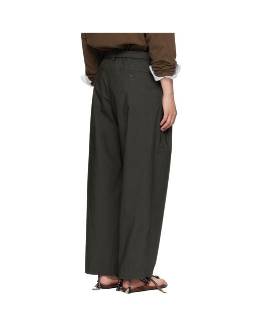 Sacai Black Khaki Typewriter Trousers for men