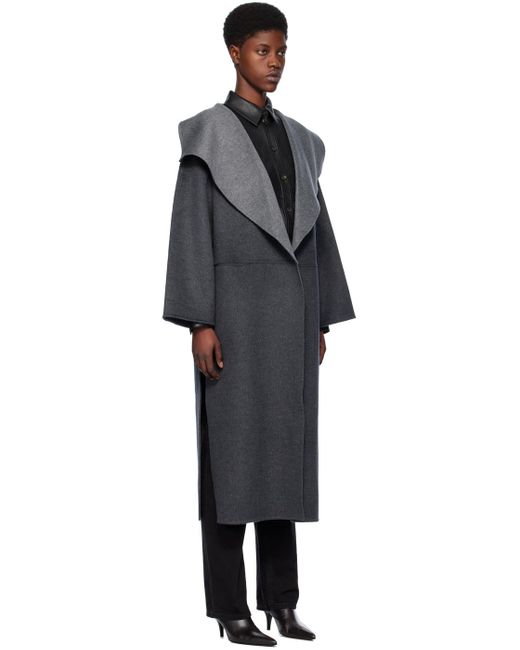 Manteau bicolore gris Totême  en coloris Black