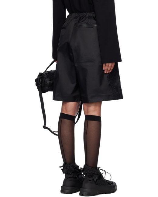 【Cecilie Bahnsen】THE NORTH FACE X CECILIE BAHNSEN SHORTS The North Face x Cecilie Bahnsen Black Nylon Shorts by