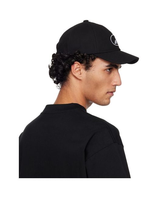 we11done Black Basic Symbol Cap for men