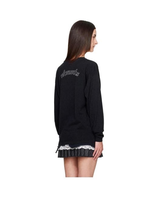 Vetements Black Motorhead Edition Flag Longsleeve T-Shirt