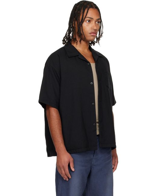 Visvim Wallis Short Sleeve Down Shirt in Black for Men | Lyst