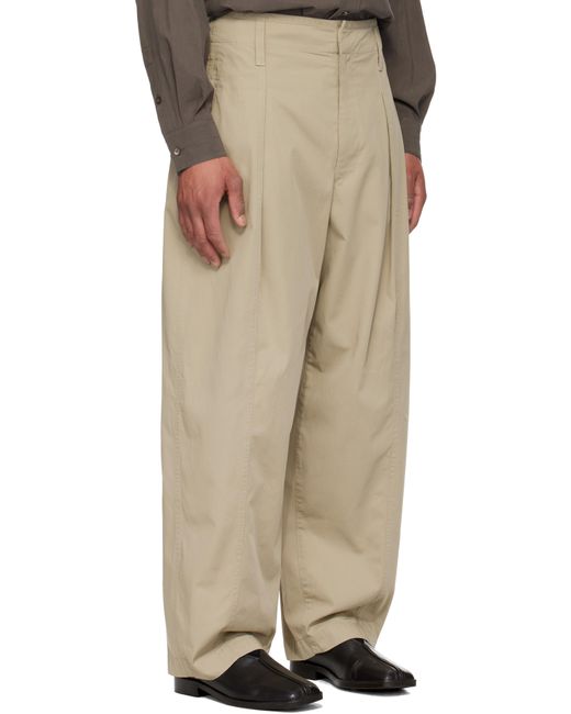 メンズ Lemaire トープ Maxi Pleated トラウザーズ Natural