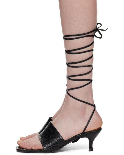Sandales à petit talon noires à brides Filippa K en coloris Black