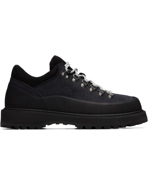Diemme Black Cornaro Gomma Leather Boots for men