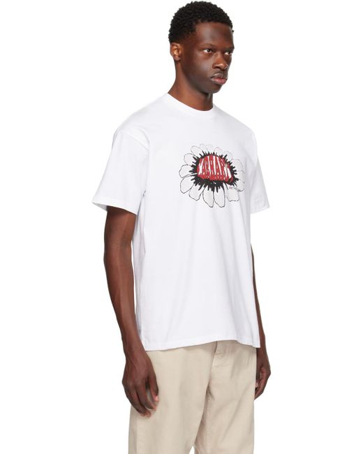 T-shirt blanc à image e à logo Carhartt pour homme en coloris White