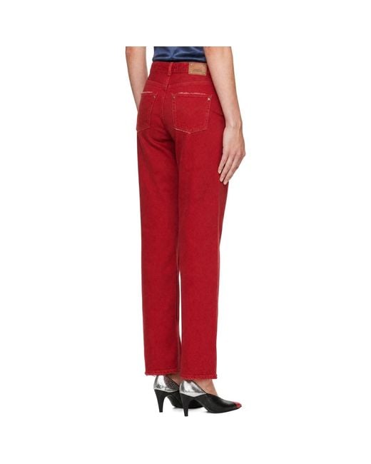 Isabel Marant Red Daya Regular Jeans
