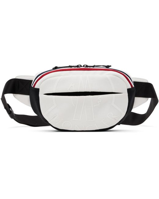 Moncler Black White Cut Belt Bag for men