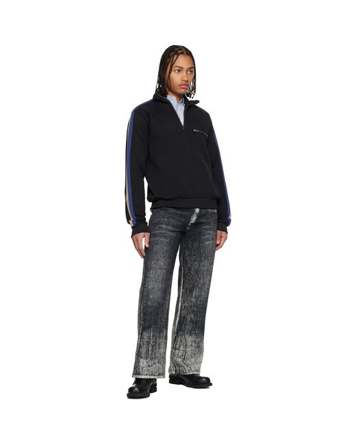 CAMPERLAB Black Paint Print Jeans for men