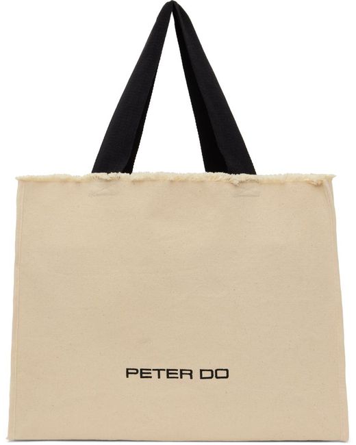Peter Do Natural Off-white Classic Tote for men