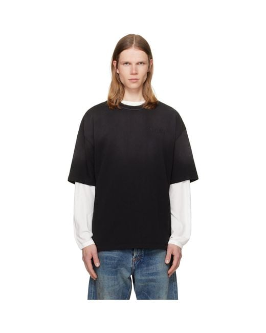 Amiri Black Bandana Patch Oversized T-Shirt for men