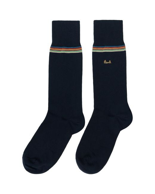 Paul Smith Black Three-Pack 'Artist Stripe' Socks for men