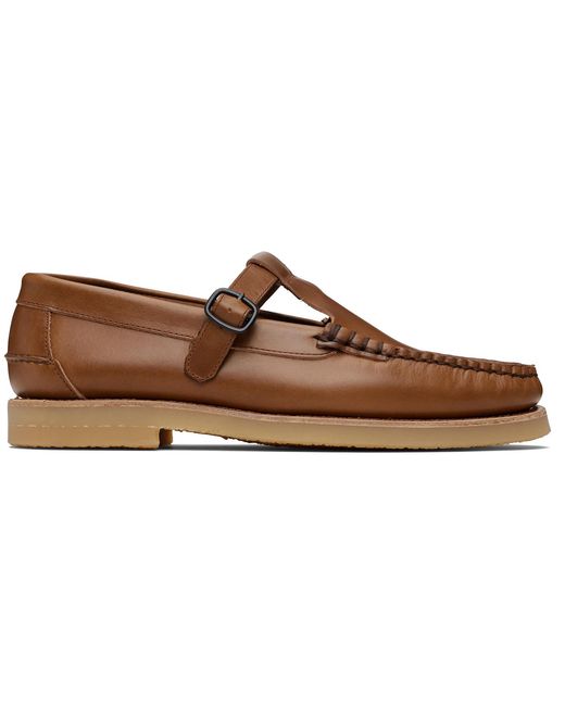 Hereu Black Alber Rubber Veg Tan Loafers for men