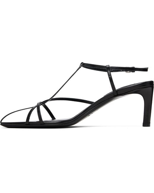 Jil Sander Black Cage Heeled Sandals