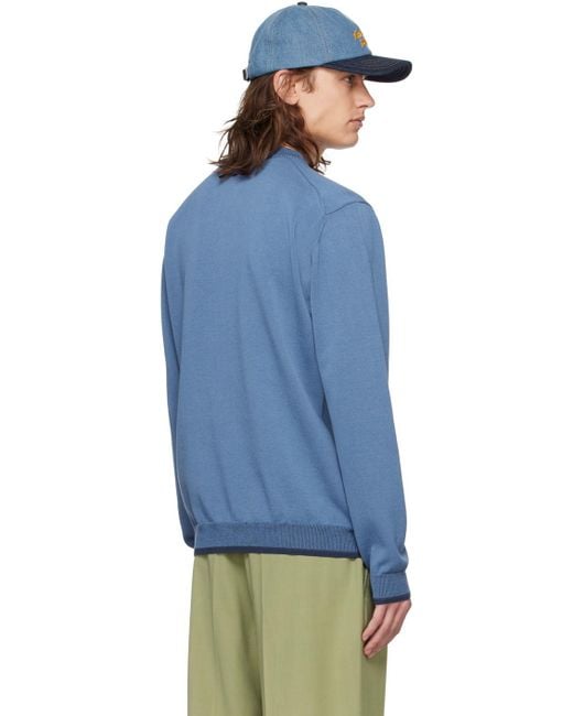 Maison Kitsuné Blue Bold Fox Head Sweater for men