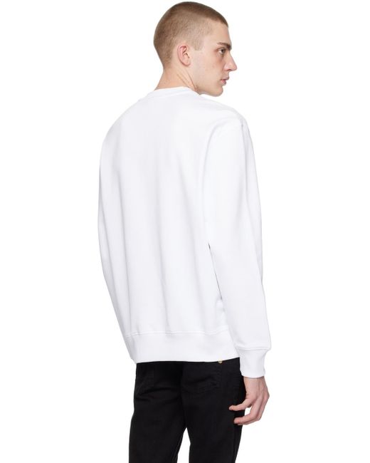 Versace White V-emblem Sweatshirt for men