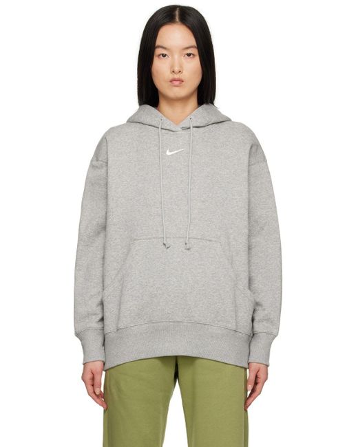 Nike Gray Phoenix Hoodie | Lyst