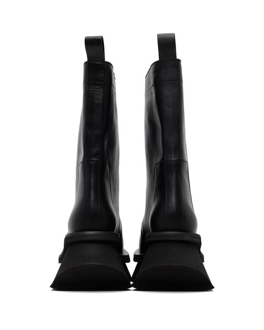 Rick Owens Black Low Factory Pull On Chelsea Boots for men