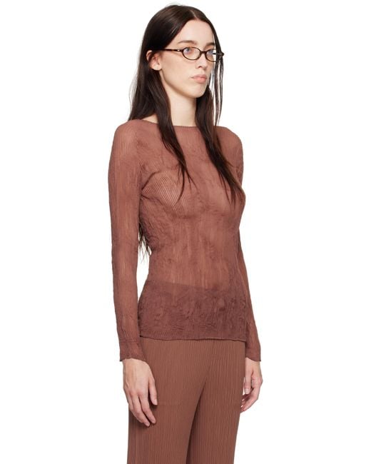 Issey Miyake Multicolor Chiffon Twist T-Shirt