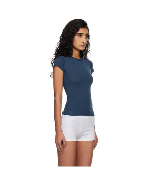 Skims Blue Featherweight Cashmere Tee