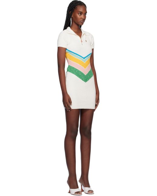 Casablanca Black Off- Bouclé Chevron Minidress