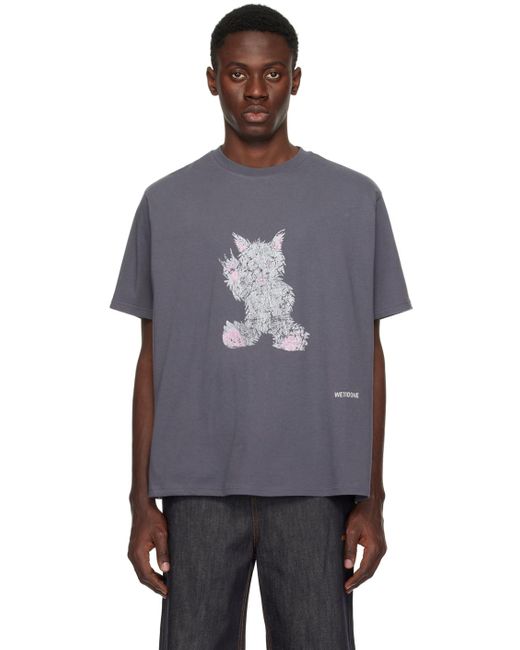 T-shirt gris à image imprimée we11done pour homme en coloris Multicolor