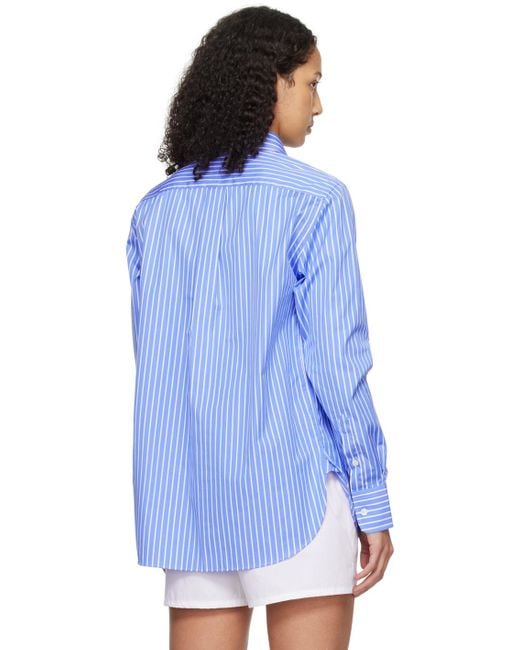 HOMMEGIRLS Blue Stripe Shirt