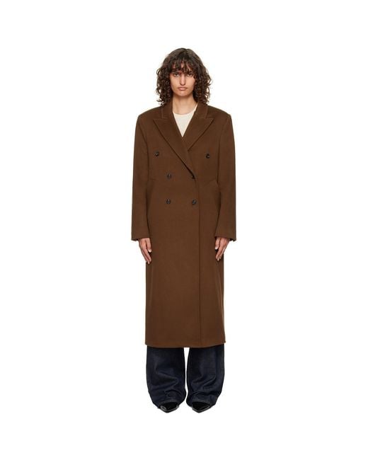 Loulou de Saison Black Rosco Double Breasted Long Coat