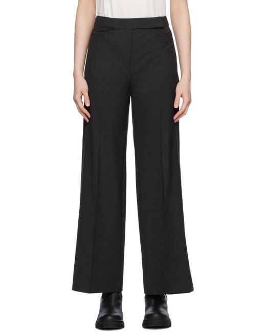 Ganni グレー Drapey トラウザーズ Black