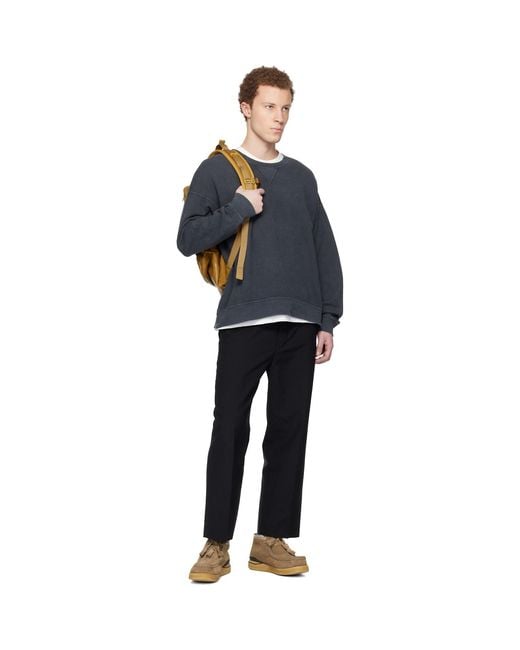 Visvim Black Jumbo Sb L/S Dmgd Sweatshirt for men
