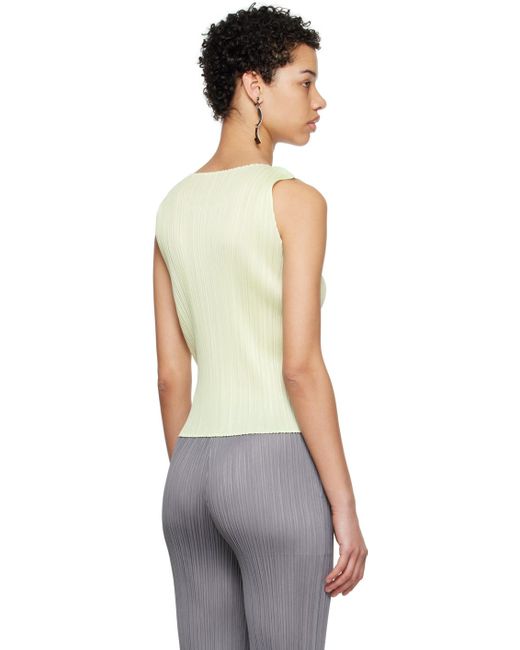 Pleats Please Issey Miyake Multicolor Green Monthly Colors May Tank Top