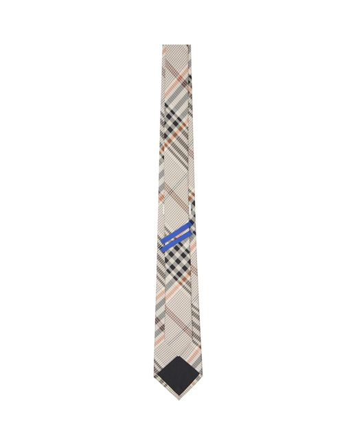 Burberry Metallic Check Silk Tie for men