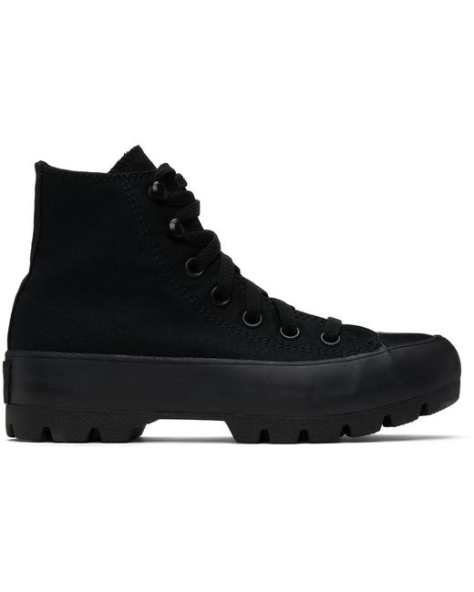 converse lugged high top all black