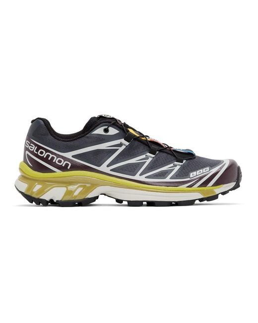 Salomon Gray Grey And Purple Limited Edition Xt-6 Adv Sneakers