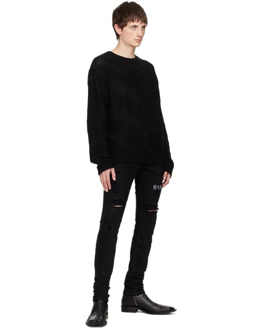 RTA Black Creed Sweater for men