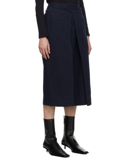 YMC Blue George Midi Skirt
