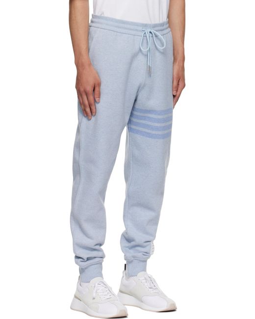 Thom Browne Blue Classic Loopback 4-Bar Sweatpants for men