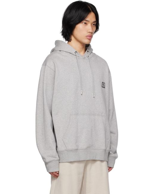 Wooyoungmi Multicolor Gray Printed Hoodie for men