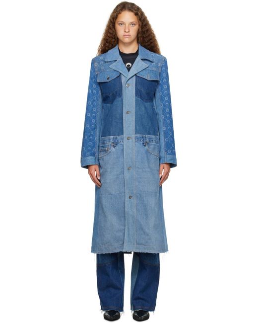 MARINE SERRE Blue Moonogram Denim Jacket