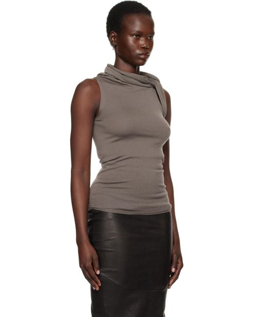 Rick Owens グレー Hollywood Banded トップス Black
