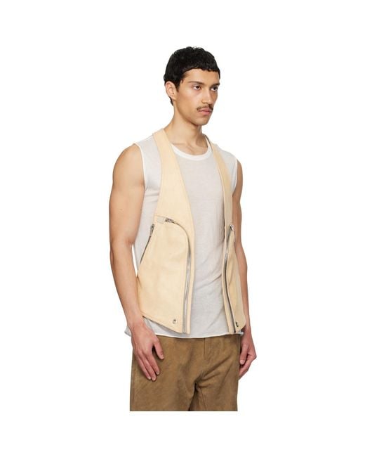 Rick Owens Multicolor Temple Bauhaus Leather Vest for men